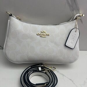 Coach White Leather Shoulder Bag